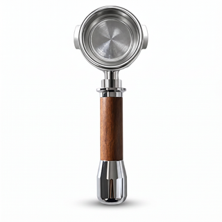 Yozcoffee E61 Portafilter 58mm Wood Handle Bottomless & Spouted — imagen del producto