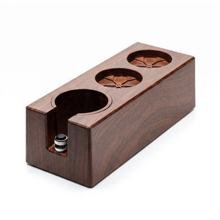 Soporte organizador Yozcoffee para prensador de 51–58 mm, ABS efecto madera — imagen del producto