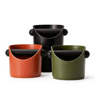 Yozcoffee Coffee Knock Box 0.45L ABS Rubber Metal Espresso Bar Negro/Orange/Olive — imagen del producto