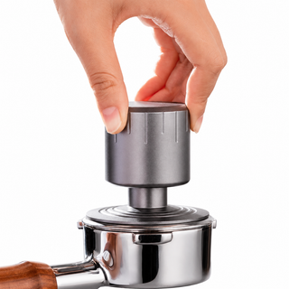 Espresso Tamper 51/53/58mm Soporte de acero inoxidable negro/plata / verde — imagen del producto