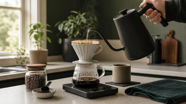 Guía de hervidor eléctrico de cuello de cisne para un mejor pour-over
