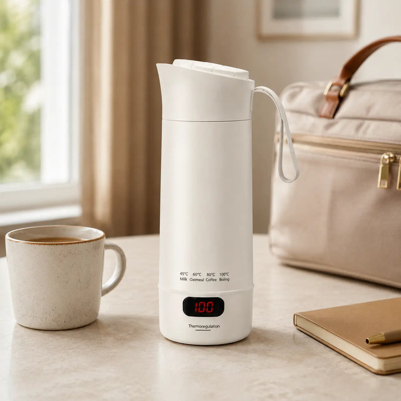 Portable Electric Travel Kettle – 400ml, 4 Temperature Settings - imagen del producto