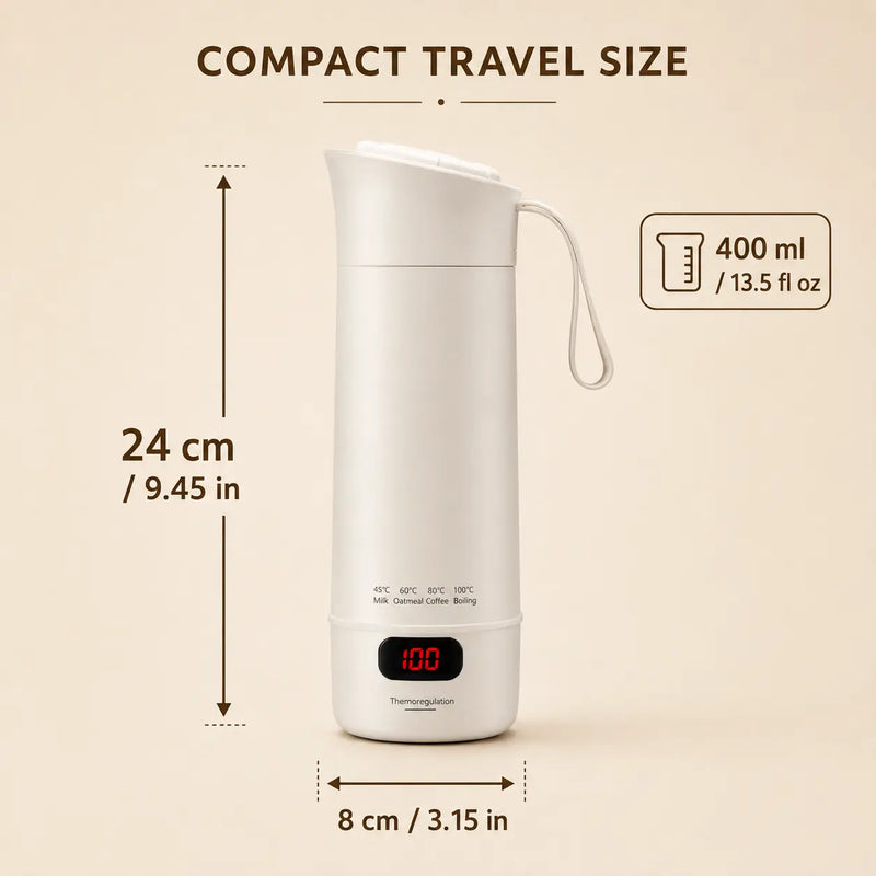 Portable Electric Travel Kettle – 400ml, 4 Temperature Settings - imagen del producto
