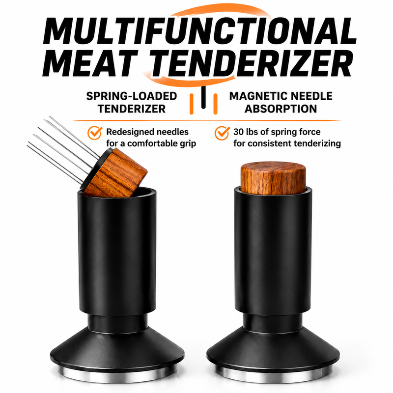 Espresso Tamper WDT Distributor 53mm 2-in-1 Stainless Steel: yozcoffee 2 in 1 espresso tamper magnetic needle distribut (2)