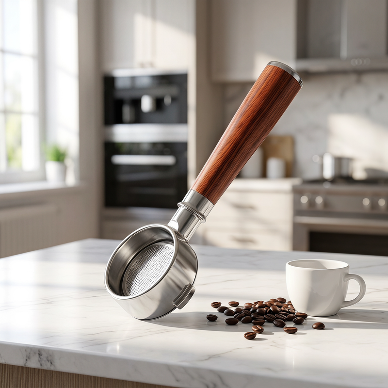 Yozcoffee Breville Inoxidable Portafilter 54mm Walnut Wood Handle for Breville 8 series - imagen del producto