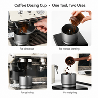Yozcoffee Espresso Copa de Dosificación 58mm Aleación de aluminio Distribuidor Negro/plata - miniatura 4