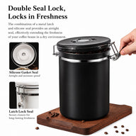 Yozcoffee Airtight Cafe Canister 1.5-2.8L 304 Acero Inoxidable - miniatura 3