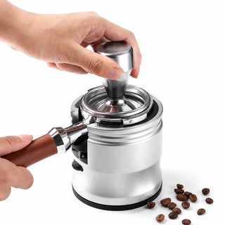 Yozcoffee Espresso Tamping Stand Aluminum Alloy Ajustable Portafilter Plata/Gray — imagen del producto