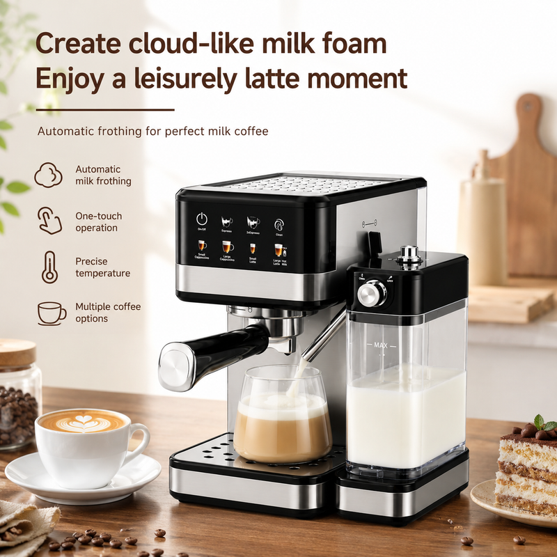 Máquina de café Yozcoffee Espresso 20 Bar de acero inoxidable - imagen del producto