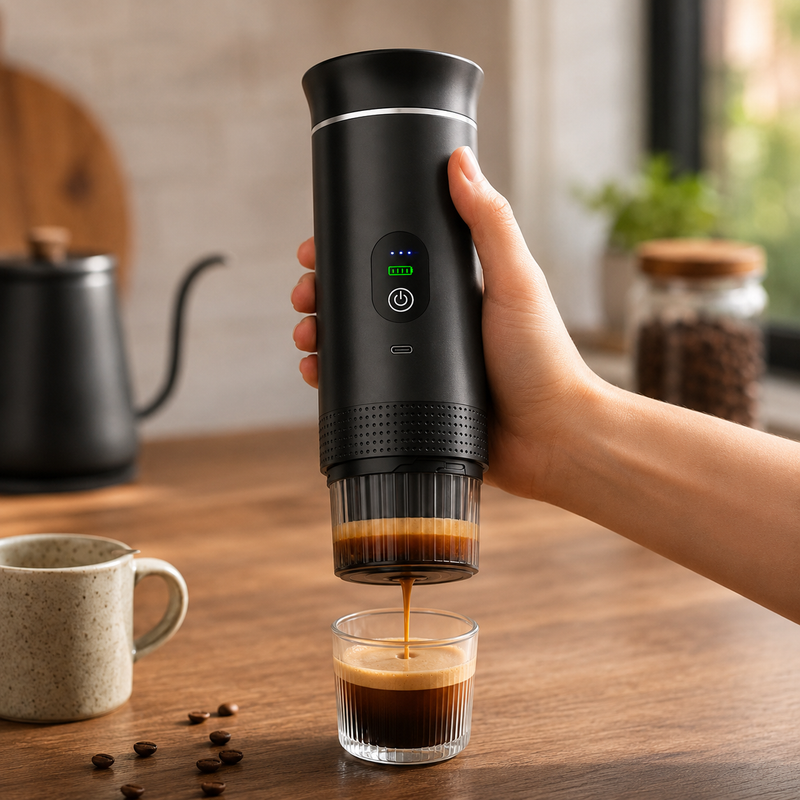 Yozcoffee Portable Capsule Coffee Machine NS/DG Capsules " Ground Coffee - imagen del producto