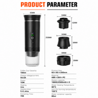 Yozcoffee Portable Capsule Coffee Machine NS/DG Capsules " Ground Coffee - miniatura 8