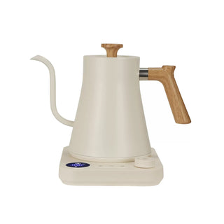Yozcoffee Electric Gooseneck Kettle 0.9L 304 Control de temperatura de acero inoxidable negro / blanco — imagen del producto