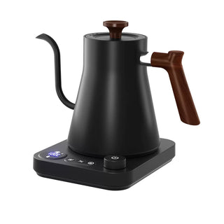 Yozcoffee Electric Gooseneck Kettle 0.9L 304 Control de temperatura de acero inoxidable negro / blanco — vista alternativa