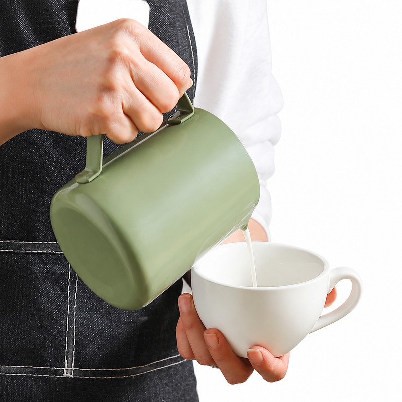 Yozcoffee Latte Art Milk Pitcher 350/600ml 304 de acero inoxidable - imagen del producto
