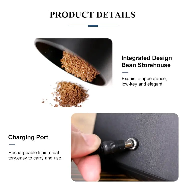 Electric Burr Coffee Grinder  40 Settings Steel Burr & Wood Lid - imagen del producto