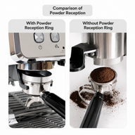 Yozcoffee Espresso Dosificación embudo 51/53/58mm Plata de acero inoxidable magnético - miniatura 2