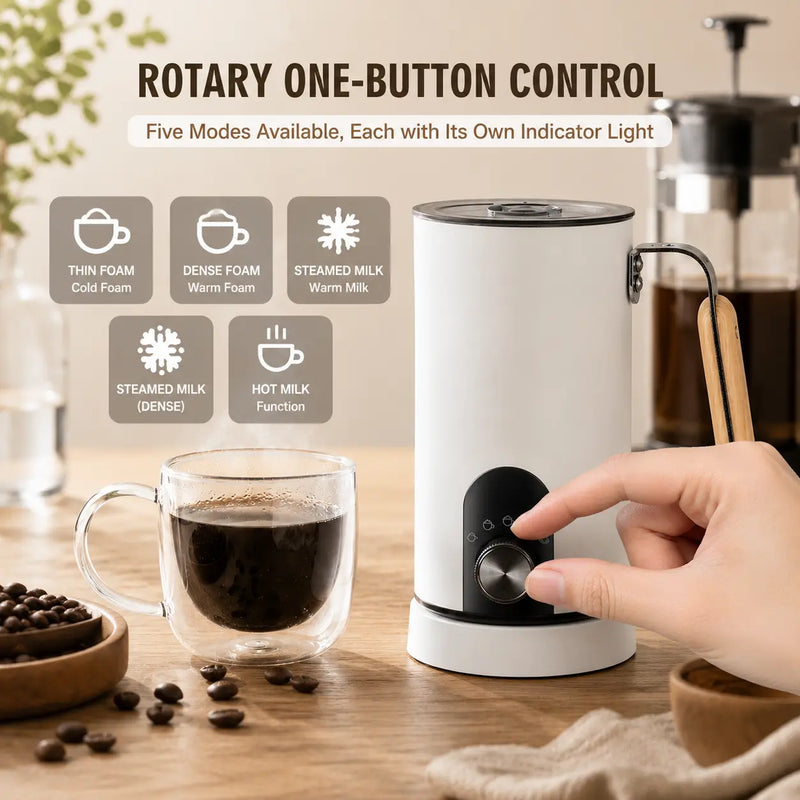 Yozcoffee 5-in-1 Automatic Milk Frother – Hot & Cold Foam for Latte & Cappuccino - imagen del producto