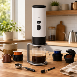 Yozcoffee Portable Espresso Maker Brew Capsules o café en cualquier lugar — vista alternativa