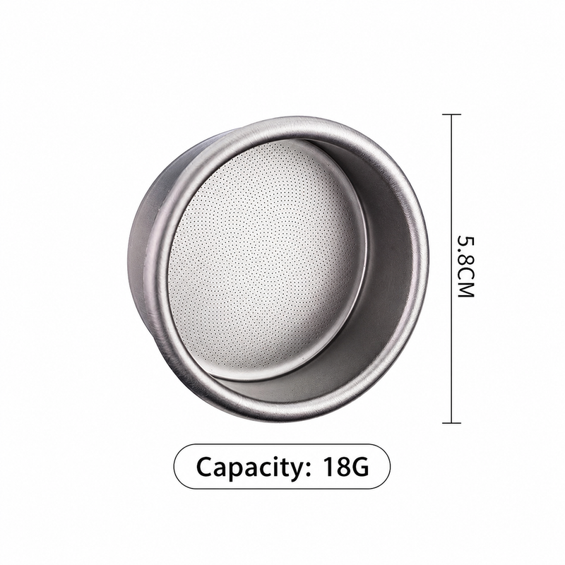 Yozcoffee Espresso Filtro Cesta 58mm 18g Pure Titanium 0.2mm - imagen del producto