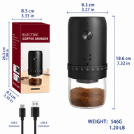 Molinillo eléctrico recargable Yozcoffee con 40 ajustes y muelas cerámicas - miniatura 8