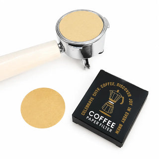 Filtros de papel Yozcoffee para cafetera moka de 53-58 mm, pulpa de madera, 100 unidades — imagen del producto