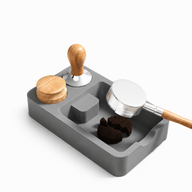 Yozcoffee Espresso Tamping Mat Silicone Tamper Stand Coffee Bar Negro/Gray - miniatura 1