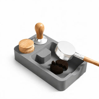 Yozcoffee Espresso Tamping Mat Silicone Tamper Stand Coffee Bar Negro/Gray — imagen del producto