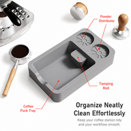 Yozcoffee Espresso Tamping Mat Silicone Tamper Stand Coffee Bar Negro/Gray - miniatura 2