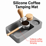 Yozcoffee Espresso Tamping Mat Silicone Tamper Stand Coffee Bar Negro/Gray - miniatura 3