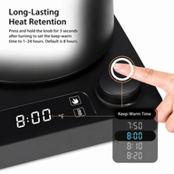 Hervidor eléctrico inteligente Yozcoffee de cuello de cisne, 0,9 l, control de ±1 °C - miniatura 4
