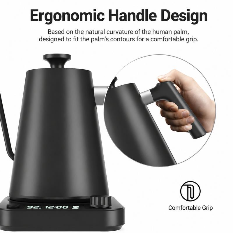 Hervidor eléctrico inteligente Yozcoffee de cuello de cisne, 0,9 l, control de ±1 °C - imagen del producto