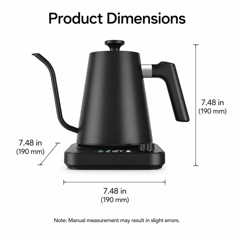 Hervidor eléctrico inteligente Yozcoffee de cuello de cisne, 0,9 l, control de ±1 °C - imagen del producto