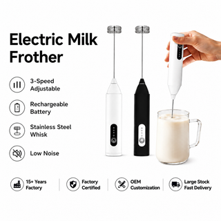 Yozcoffee Recargable de leche eléctrica Frother, 3-Speed Whisk — vista alternativa